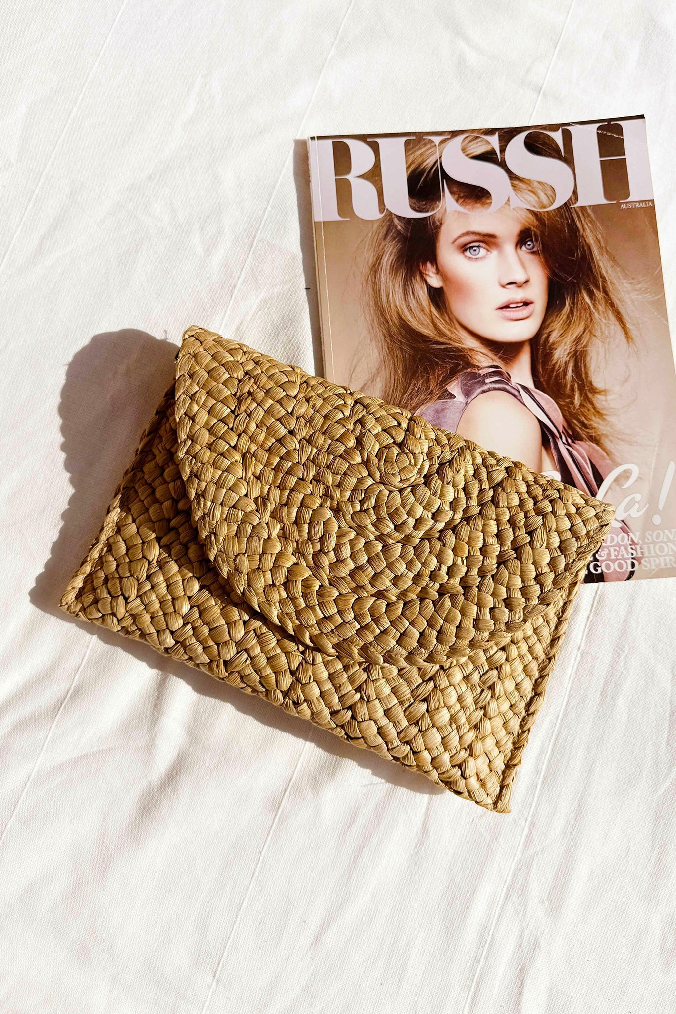 Rosy Horizon Clutch Bag - Beige | Sage and Paige AUS.