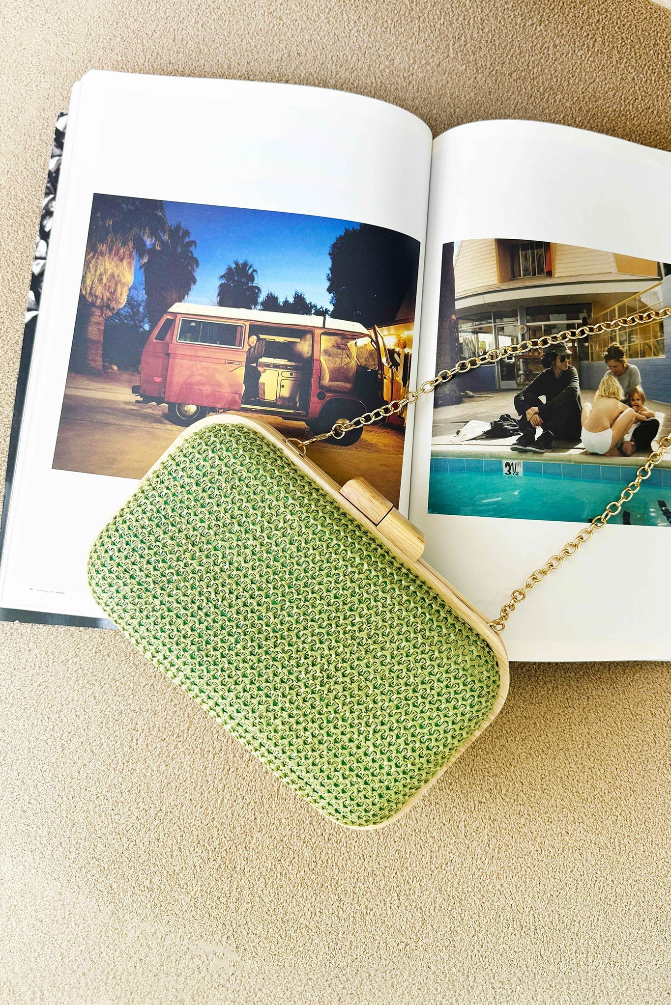Tea Gardens Clutch Bag - Green | Sage and Paige AUS.
