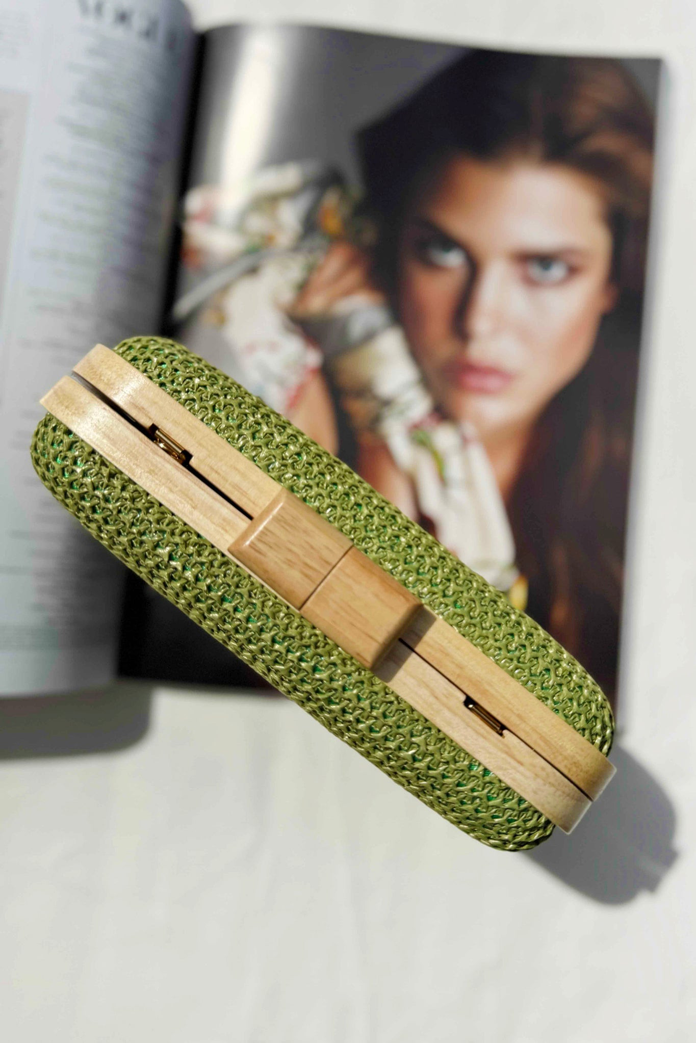 Tea Gardens Clutch Bag - Green | Sage and Paige AUS.