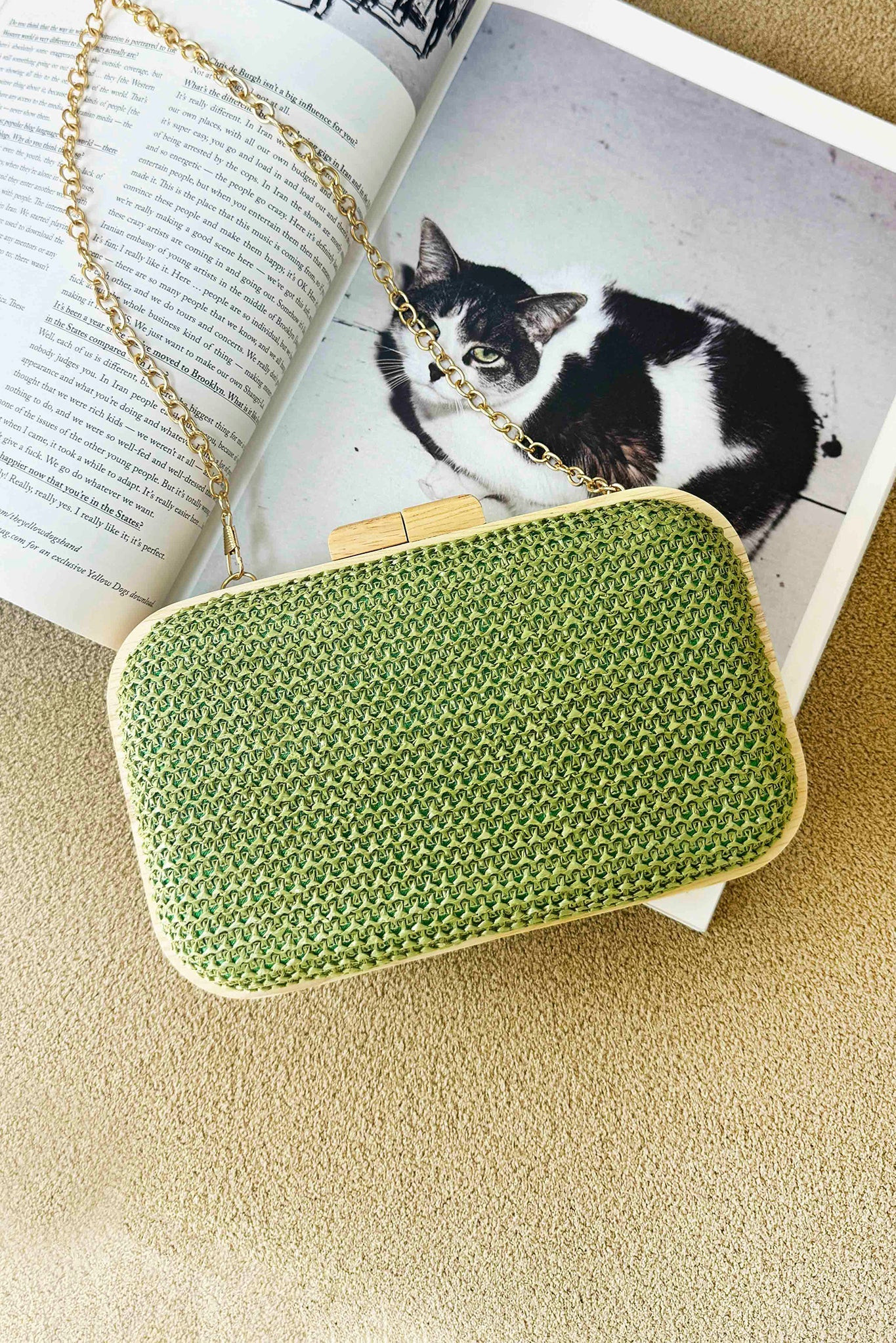 Tea Gardens Clutch Bag - Green | Sage and Paige AUS.