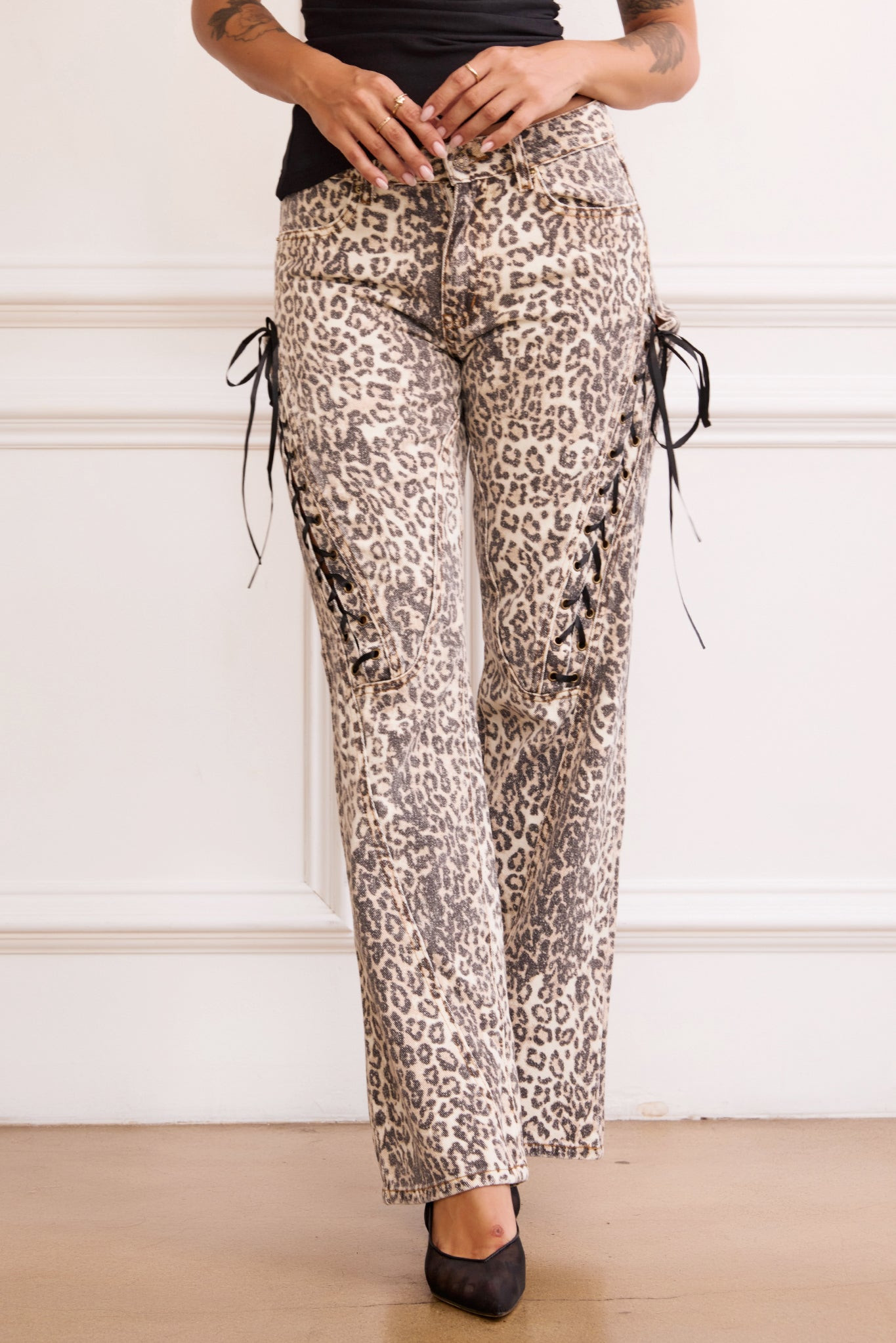 All Out Jeans - Leopard | Sage and Paige AUS.