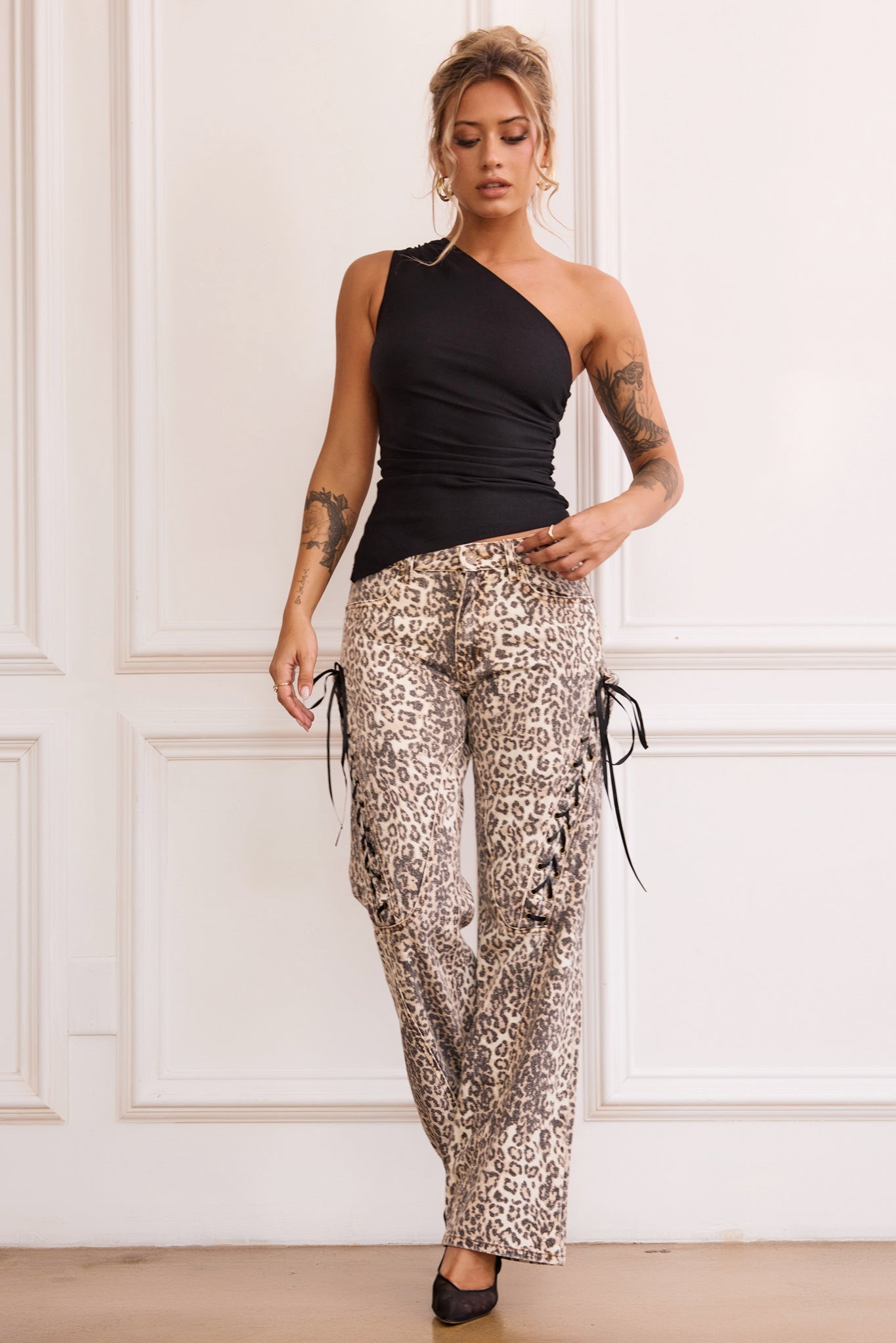 All Out Jeans - Leopard | Sage and Paige AUS.