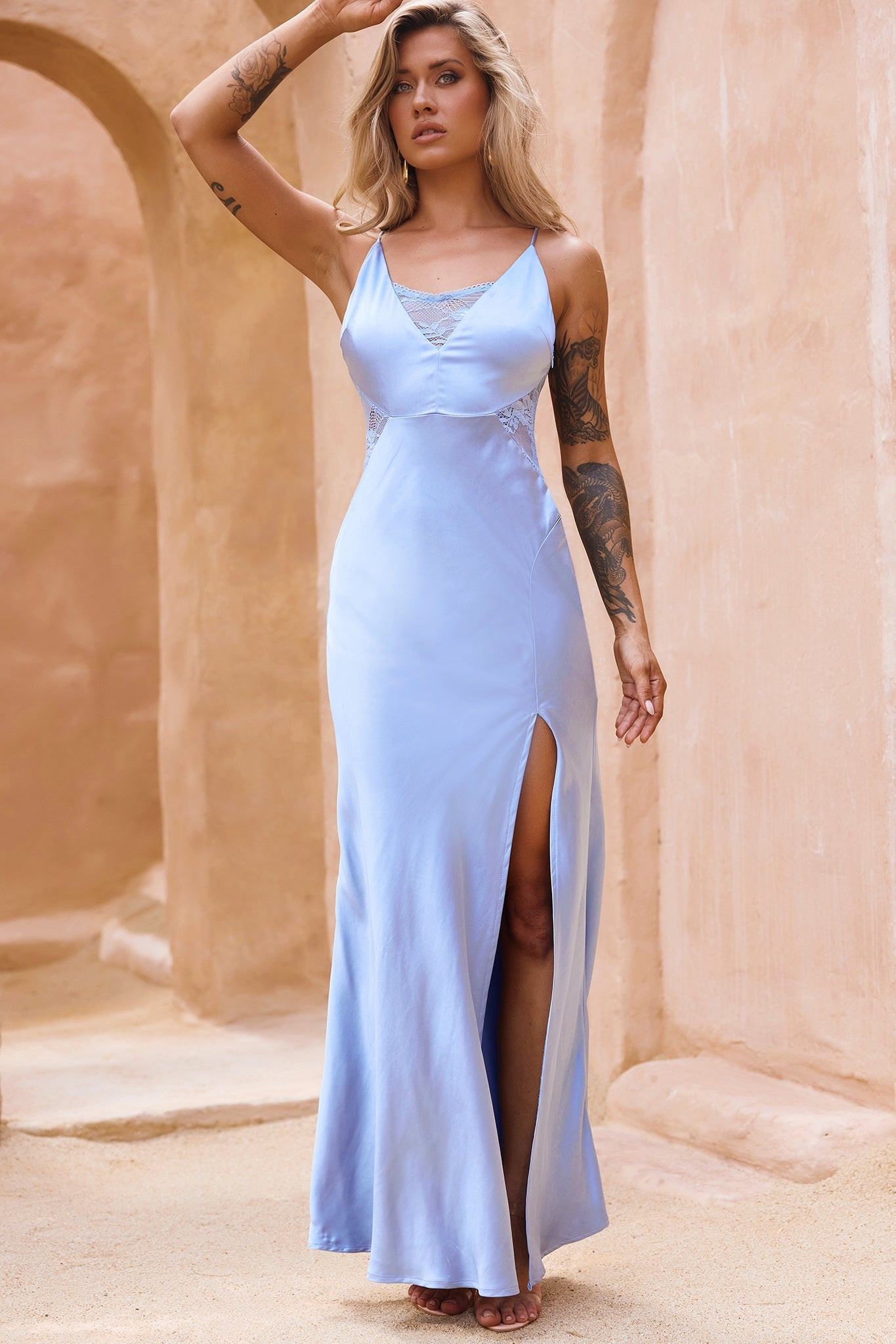 Sightseer Maxi Dress - Steel Blue | Sage and Paige AUS.