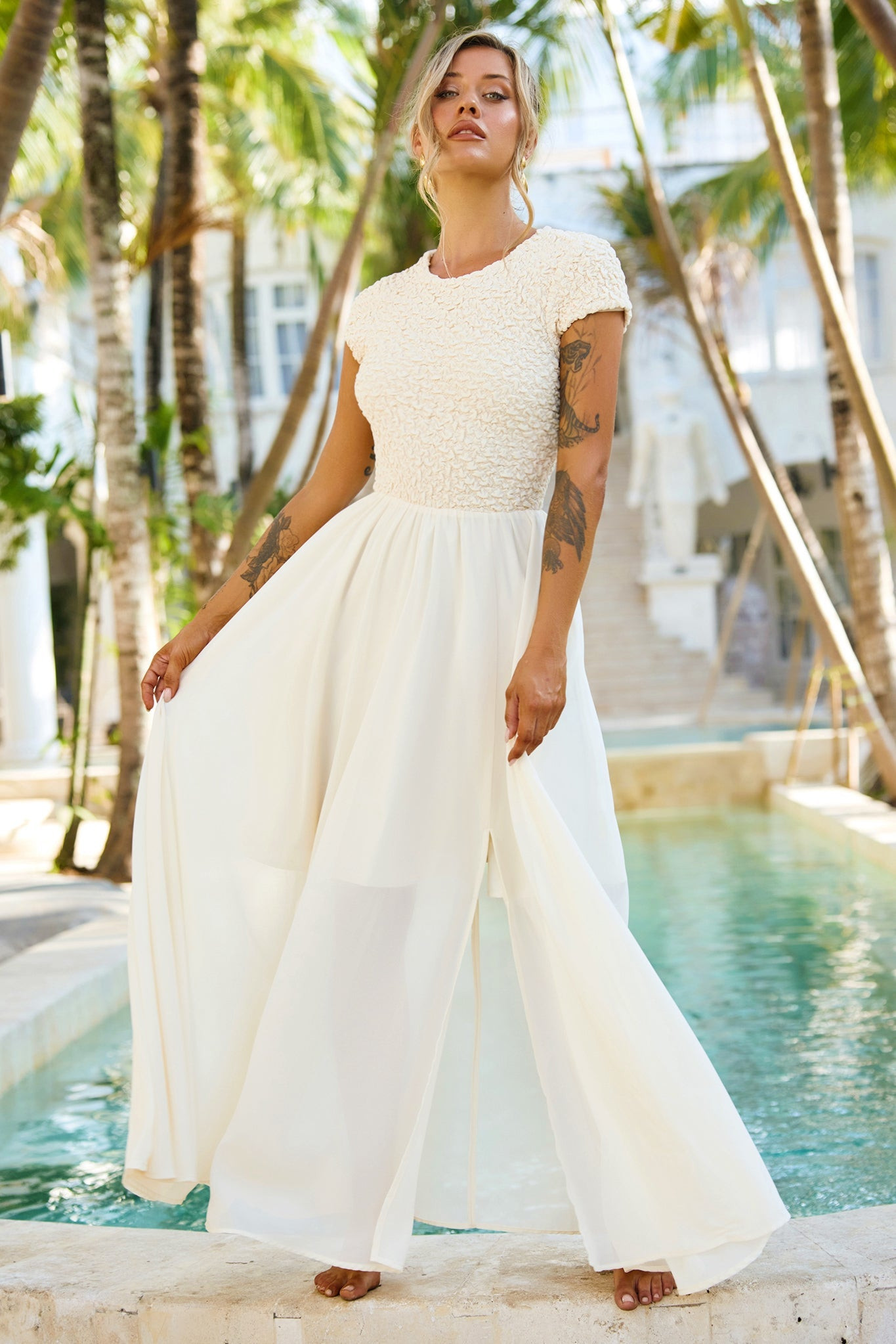Dream Design Maxi Dress - Ivory | Sage and Paige AUS.