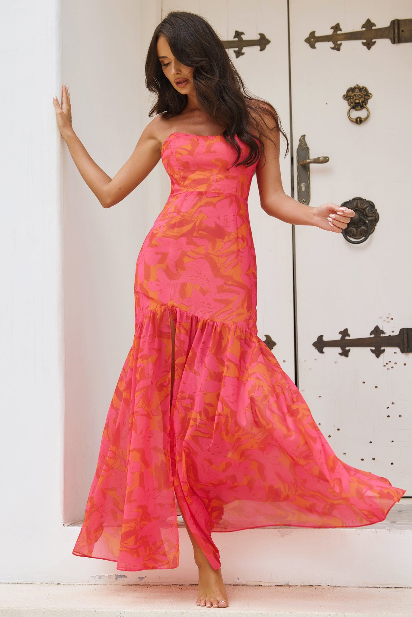 Carnival Colors Maxi Dress - Red | Sage and Paige AUS.