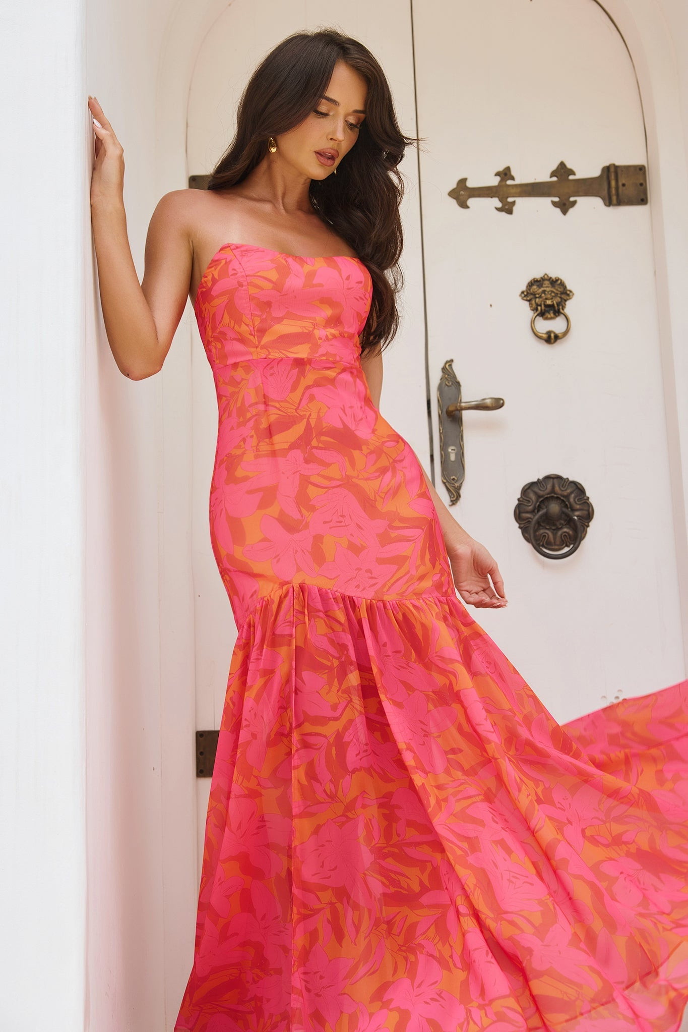 Carnival Colors Maxi Dress - Red | Sage and Paige AUS.