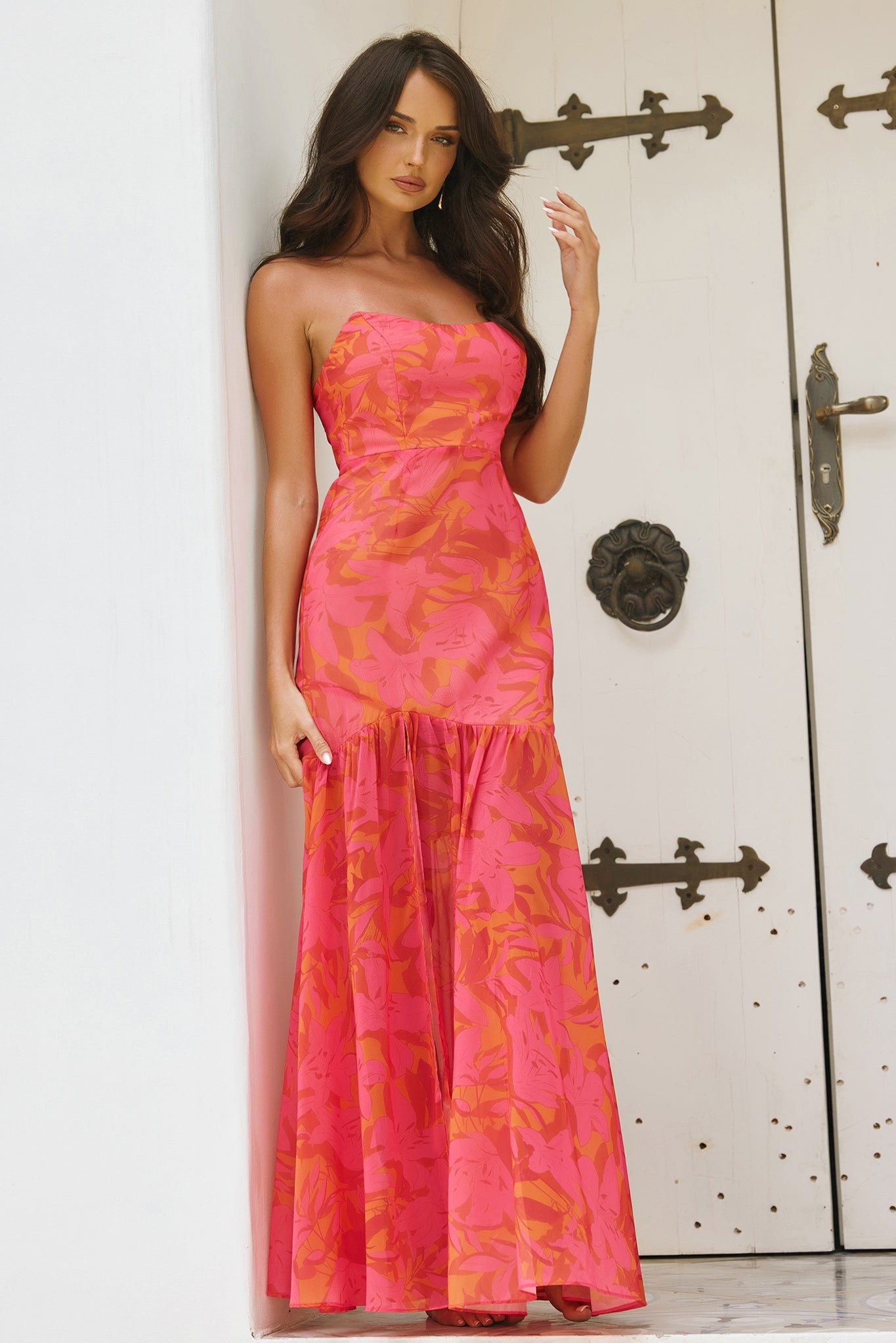 Carnival Colors Maxi Dress - Red | Sage and Paige AUS.