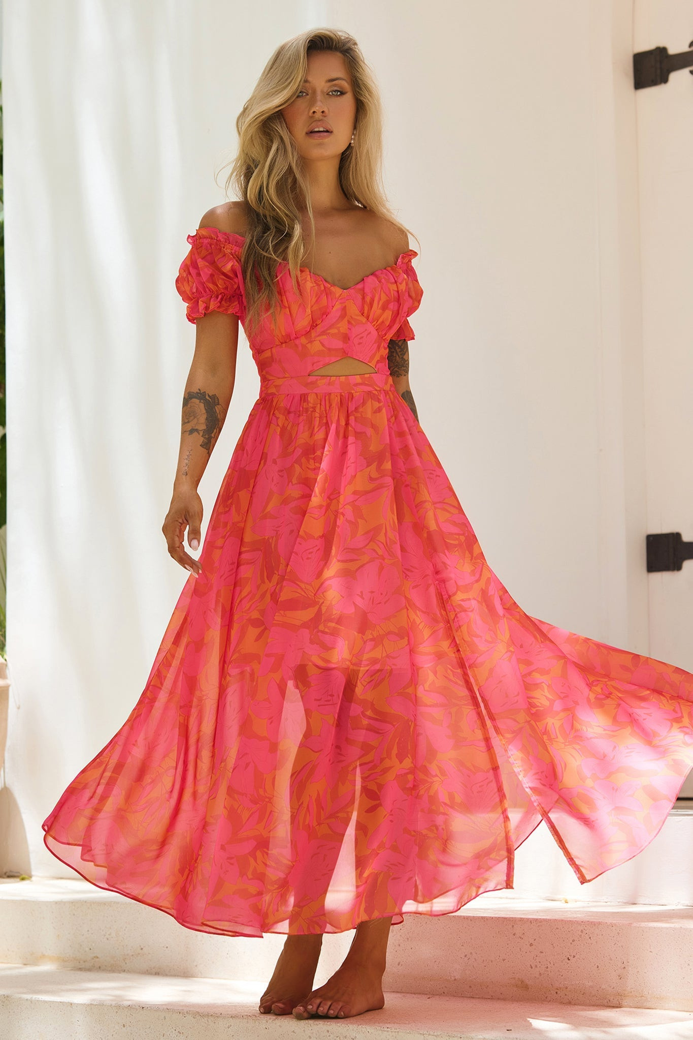 Sunset Serenade Maxi Dress - Pink Multi | Sage and Paige AUS.