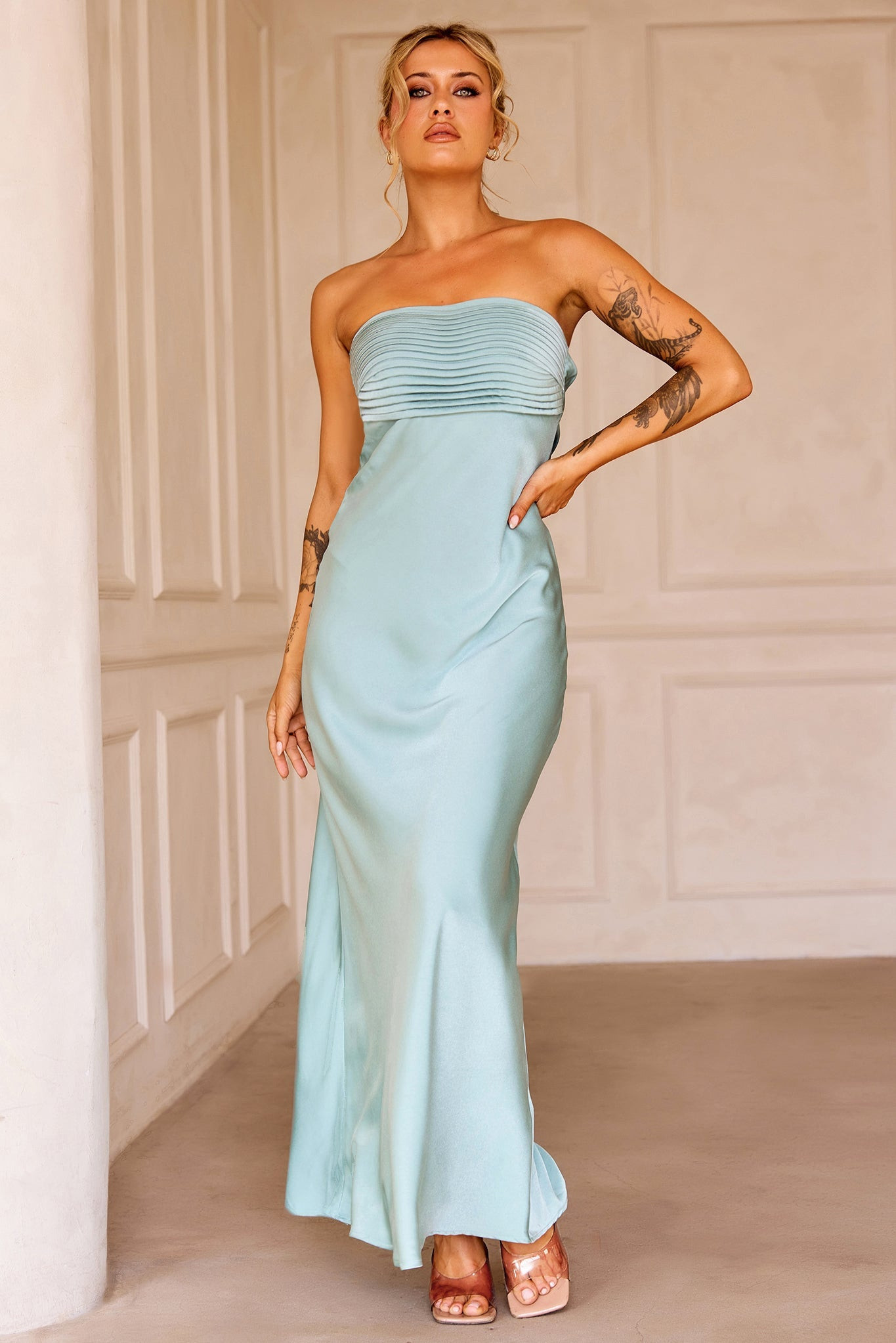Blake Midi Dress - Sage | Sage and Paige AUS.