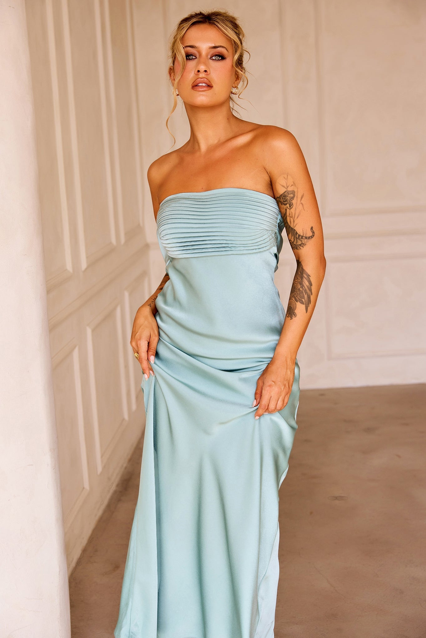 Blake Midi Dress - Sage | Sage and Paige AUS.