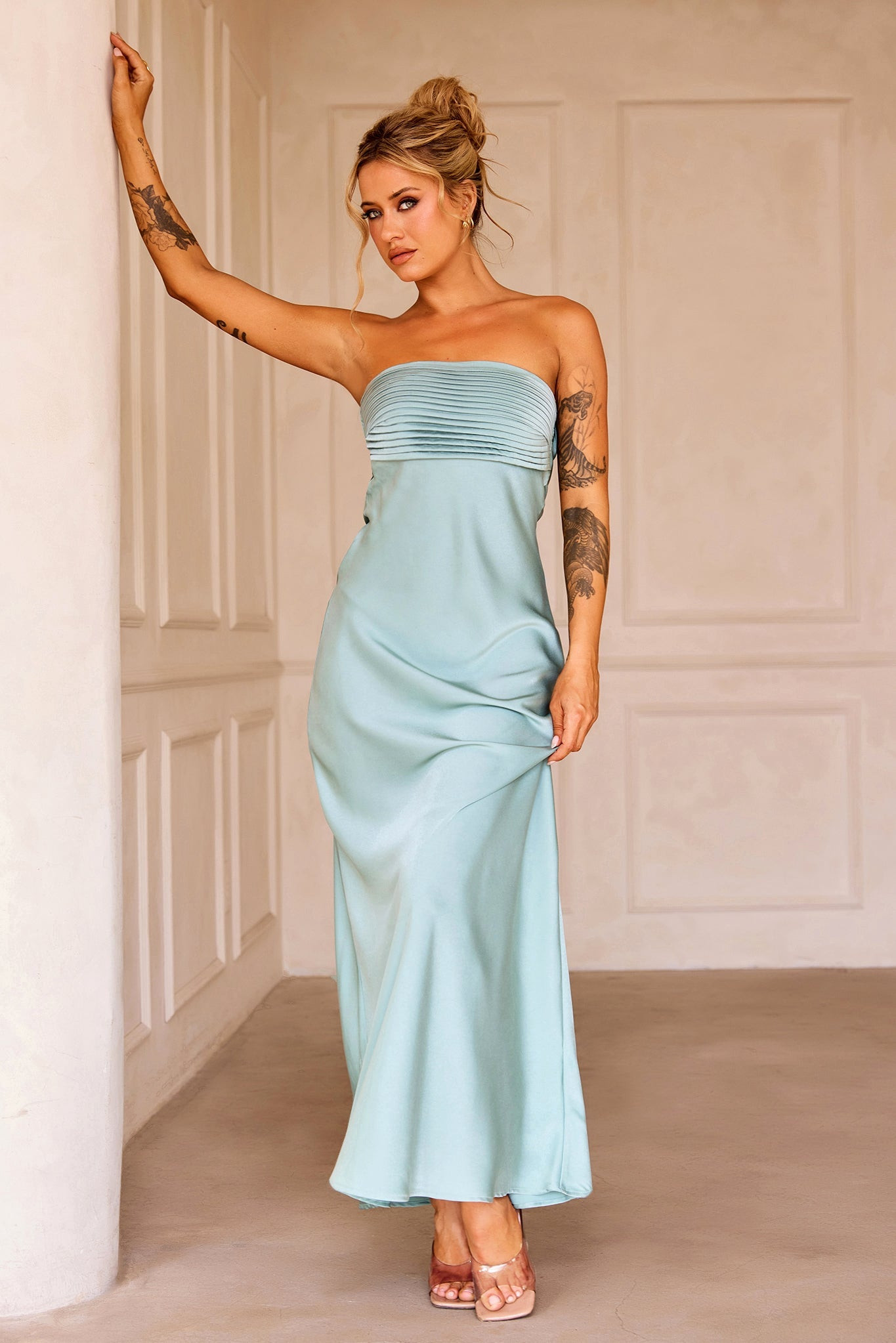 Blake Midi Dress - Sage | Sage and Paige AUS.