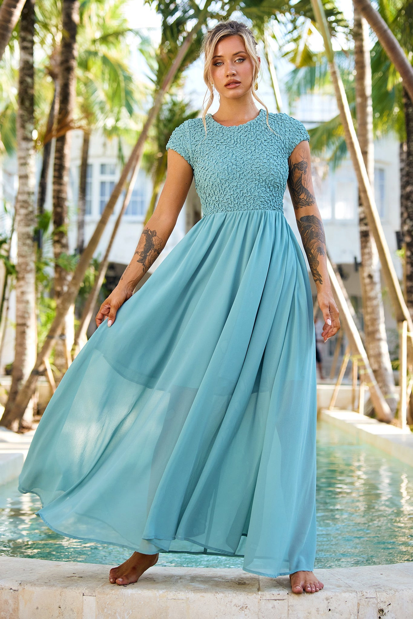 Dream Design Maxi Dress - Sage | Sage and Paige AUS.