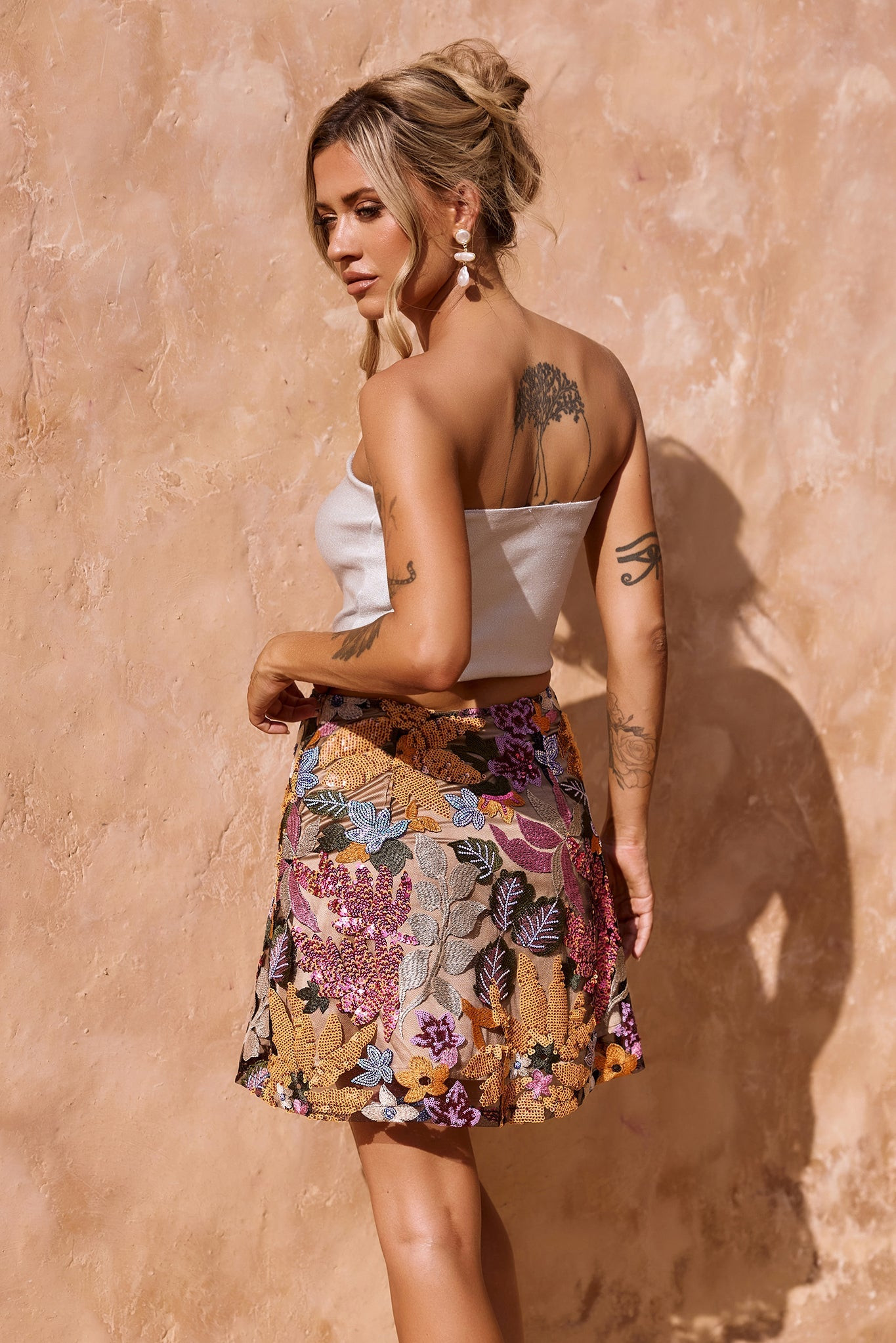 Cabo Mini Skirt - Black Multi | Sage and Paige AUS.