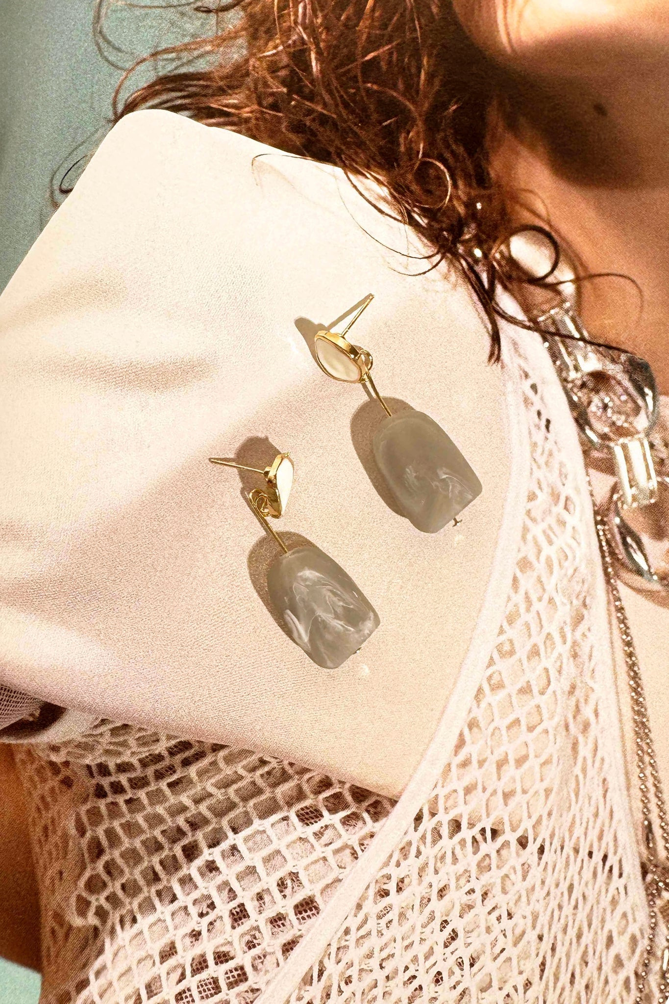 Blair Earrings - Grey