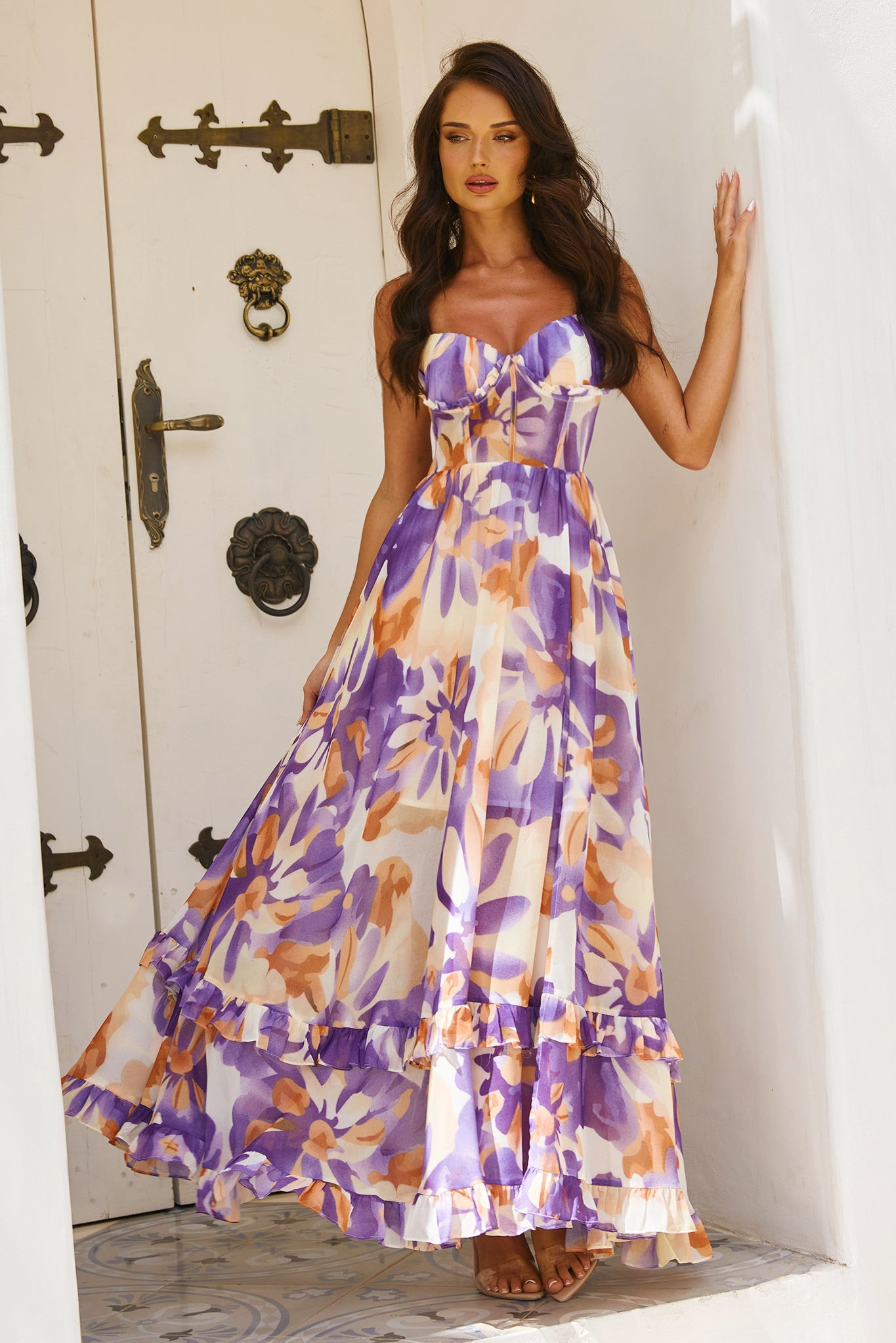 Nightcap Maxi Dress - Purple Multi