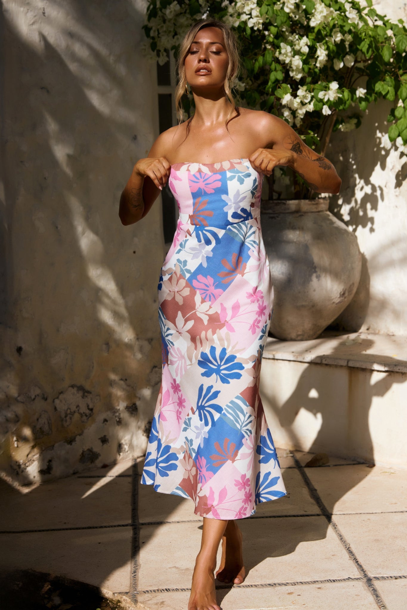 Malibu Surf Midi Dress - Multi