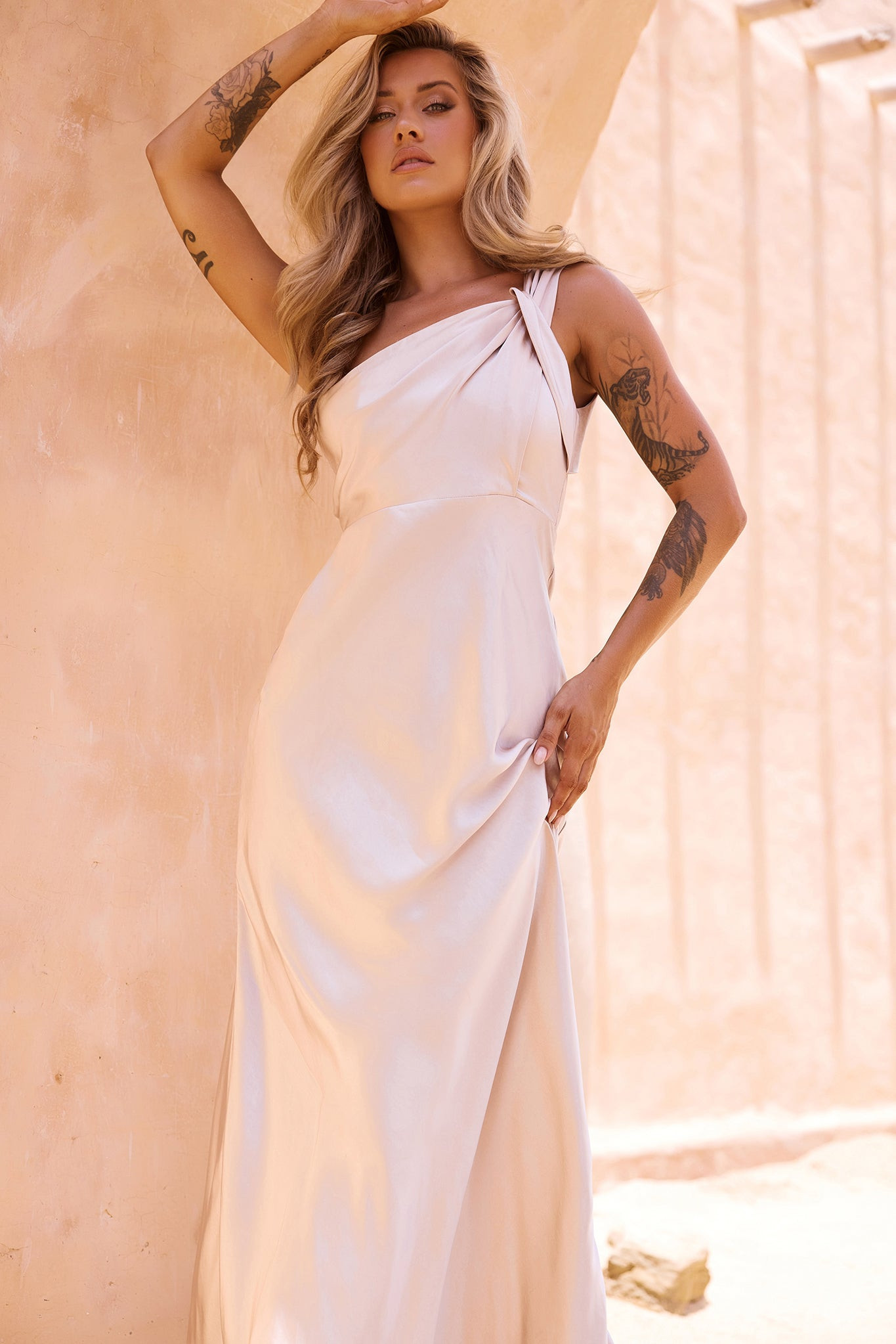 Serene Sway Maxi Dress - Champagne