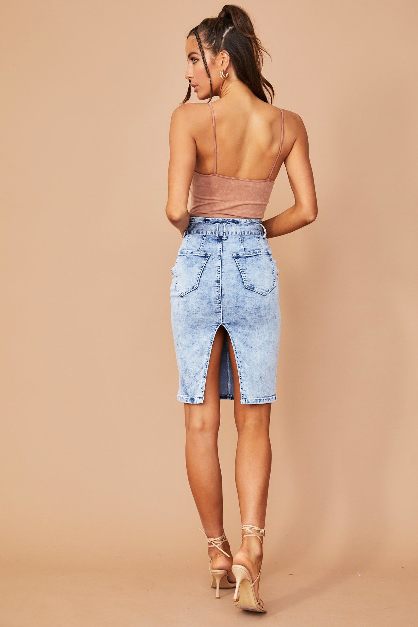 Girl Howdy Denim Skirt - Washed Blue | Sage and Paige AUS.