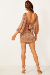 Say It Again Mini Dress - Brown | Sage and Paige AUS.