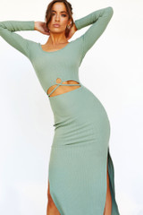 One in a Million Midi Dress - Olive | Sage and Paige AUS.