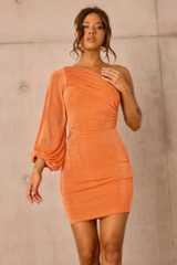 On The Screen Mini Dress - Orange