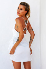 That's A Wrap Mini Dress - White | Sage and Paige AUS.