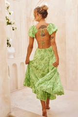 Crushing Midi Dress - Green | Sage and Paige AUS.