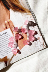 Big Rose Earrings - Pink | Sage and Paige AUS.