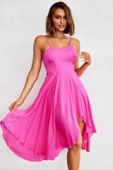 So Fine Midi Dress - Hot Pink | Sage and Paige AUS.
