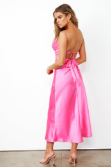 Divine Intervention Midi Dress - Hot Pink | Sage and Paige AUS.