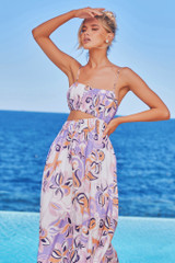 Spirited Midi Dress - Purple Multi | Sage and Paige AUS.