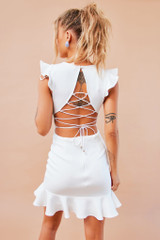 Tender Mini Dress - White | Sage and Paige AUS.