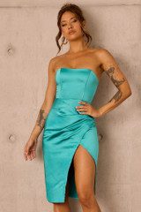 Soft Ballad Midi Dress - Aqua Soft Ballad Midi Dress - Aqua