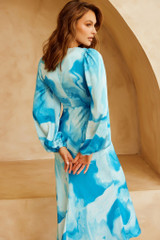 In Full Swing Midi Dress - Blue Multi | Sage and Paige AUS. In Full Swing Midi Dress - Blue Multi | Sage and Paige AUS.