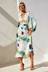 Angel Eyes Midi Dress - Multi | Sage and Paige AUS.