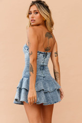 Love Games Dress - Washed Blue | Sage and Paige AUS. Love Games Dress - Washed Blue | Sage and Paige AUS.