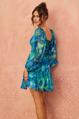 Wanderlust Mini Dress - Blue Wanderlust Mini Dress - Blue