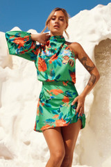 Dance Forever Mini Dress - Green Multi | Sage and Paige AUS.