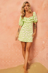 Woodstock Mini Dress - Green | Sage and Paige AUS.