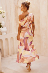 Late Matching Midi Dress - Rust Multi | Sage and Paige AUS.