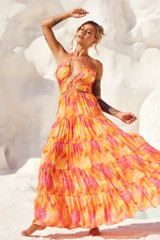 Dreamy Sun Maxi Dress - Orange Multi | Sage and Paige AUS. Dreamy Sun Maxi Dress - Orange Multi | Sage and Paige AUS.