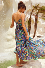 Everywhere Beyond Maxi Dress - Navy Multi | Sage and Paige AUS.