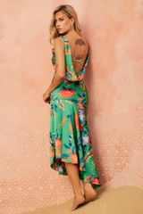 Secret Jungle Midi Dress - Green Multi | Sage and Paige AUS.