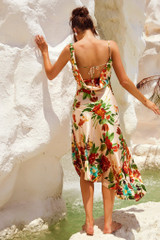Secret Jungle Midi Dress - Nude Multi | Sage and Paige AUS.