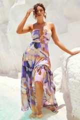 Real World Maxi Dress - Purple Multi | Sage and Paige AUS. Real World Maxi Dress - Purple Multi | Sage and Paige AUS.