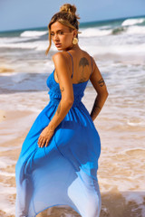 Moonscapes Maxi Dress - Blue Multi | Sage and Paige AUS.