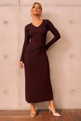 Sprint To The Finish Knit Top - Chocolate | Sage and Paige AUS.