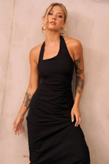 Shot Twist Maxi Dress - Black | Sage and Paige AUS.