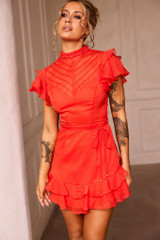 Leila Mini Dress - Red | Sage and Paige AUS.