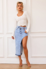 The Sea And I Knit Top - White | Sage and Paige AUS.